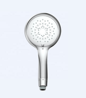 Douche à main écologique 3 fonctions avec plaque de fixation amovible, régulateur de débit à 3 niveaux, entièrement chromée