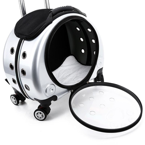 Mochila Transparente y Transpirable con Ruedas para Mascotas, con Ruedas Tipo Trolley para Viajes en Avión, para Gatos y Perros - Product Image 1
