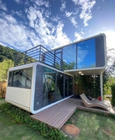 Cabane Apple, Maisonnette Apple, Maison Conteneur Extensible de 40 pieds, Utilisation Hôtelière, Porte de Sécurité en Acier, Panneau Sandwich, Design Moderne, Respirant