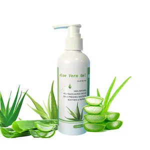 OEM özel etiket organik saf doğa nemlendirici 200ml aloe vera serumu bazlı jel