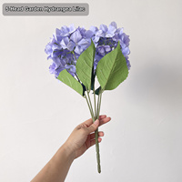 HGA Vente en gros de tiges de fleurs artificielles en soie d'hortensia pour la décoration d'automne vintage et les centres de table de mariage