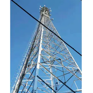 100ft 130ft 150ft Sel Tergalvanis Baja Sudut GSM Wifi Tiang Antena 30 Meter Menara Kisi Sudut Menara Pendukung Diri