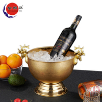 Bols à glace en métal, seau à glace en acier inoxydable personnalisé, refroidisseur doré, Champagne, vin, boissons, bouteille de bière, refroidisseur, vaisselle de bar
