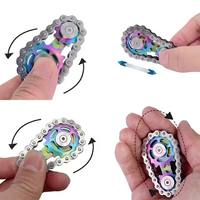 Spinner manuel en métal à engrenages, Fidget Spinner en métal pour adultes, Jouet EDC, Outil de concentration pour TDAH, Jouet anti-stress de bureau