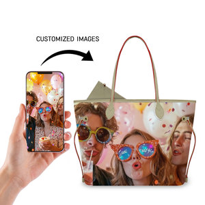 Bolsa de Mano Personalizada con Foto para Enamorados/Mejores Amigos |   Bolso de mano personalizado con imagen de amigo/a o pareja |   Regalo Perfecto para Parejas Esenciales y Mejores Amigas - Product Image 1