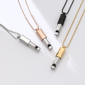 Joyería magnética de acero inoxidable a la moda, accesorios deportivos, puede sonar Herz, silbato magnético, succión, respiración, alivia el collar - Product Image 2