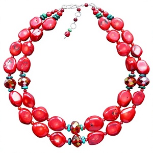 Nouveau collier fantaisie fait main en résine, perles rondes colorées, bijoux de haute qualité au design élégant et tendance pour les occasions de fête et de mariage - Product Image 3
