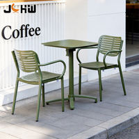 Vente directe usine : Chaises de jardin, de piscine, de café, de restaurant et de café-restaurant en aluminium vert olive pour l'extérieur