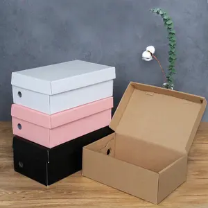 A1 роскошная коробка для обуви, упаковка из гофрированной бумаги с принтом, коробка для обуви с пользовательским логотипом