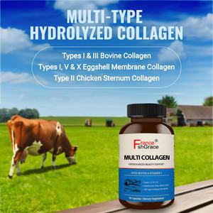 Cápsulas de Colágeno Premium, Mezcla Hidrolizada con Vitamina C para Cabello, Piel y Uñas, Suplemento de Colágeno Múltiple - Product Image 2