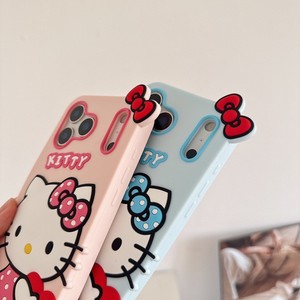 เคสโทรศัพท์มือถือลายการ์ตูนน่ารัก 3 มิติ ซิลิโคนรูปโบว์แมวน้อย สำหรับ iPhone 8plus XS XR 17 promax  ฝาหลังยางนิ่ม ขายส่ง - Product Image 3