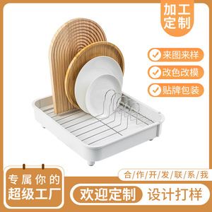 Escurridor de Cocina de Doble Capa, Escurridor de Platos de Acero Inoxidable con Bandeja, Estante de Almacenamiento con Forma Cuadrada - Product Image 5
