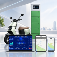 Station de remplacement de batteries pour livreurs de repas, scooter électrique, moto, armoire de charge hors réseau LiFePO4, système de partage intelligent