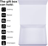 Boîtes cadeaux magnétiques blanches avec couvercles, grandes boîtes de demande en mariage pour demoiselles d'honneur et témoins, boîte rectangulaire pliable pour cadeau de remise de diplôme