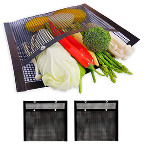 Reusable Non-Stick Portable Barbecue <b>Grill</b> Net Basket Bag BBQ <b>Mesh</b> Grilling Bag <b>for</b> Meat Fish Vegetable Picnic Outdoor Cooking - Product Image 1
