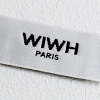 Étiquettes de col et étiquettes de vêtements en satin de luxe avec logo de ma marque, étiquettes tissées personnalisées pour vêtements