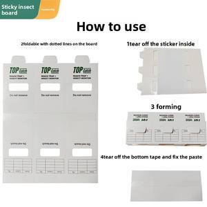 แผ่นดักแมลงสาบเหนียวสามชั้นแบบถอดออกได้แผ่นพลาสติกแข็งทนทานสำหรับบ้านแมลงสาบ - Product Image 3