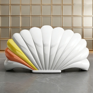 Q062 Artistic Contemporary Aesthetic Appeal Furniture Front <b>Table</b> Curved FRP <b>Bar</b> Counter Checkout Counter for Club Lounge - Product Image 5