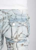 Pantalon en jean Y2K pour homme, streetwear de haute qualité, gris camouflage, avec patchs et rivets, OEM/ODM, collection 2026