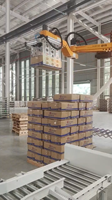 Robot de palettisation de type colonne industrielle, machine de palettisation automatique de boîtes en carton avec pince de préhension pour ligne d'emballage