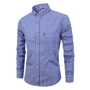 Vendita all'Ingrosso di Camicie a <span class=keywords><strong>Maniche</strong></span> <span class=keywords><strong>Corte</strong></span> da Uomo - Camicie Eleganti a <span class=keywords><strong>Quadri</strong></span> per Business, Camicie Interne Premium in Cotone Slim-fit - Product Image 4
