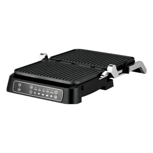 <span class=keywords><strong>Grill</strong></span> électrique numérique avec <span class=keywords><strong>plaques</strong></span> <span class=keywords><strong>amovibles</strong></span> antiadhésives en acier inoxydable, 5 programmes prédéfinis, 90 cm² ° &180 ° Ouverture de la presse à panini - Product Image 3