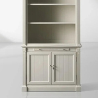Bibliothèque ouverte artisanale en bois massif français, avec moulures cannelées, pour bibliothèque, meubles de bureau, commodes de cuisine, et meubles de rangement.