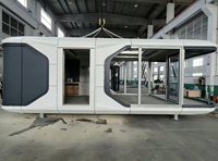 Maison de Ferme Modulaire Préfabriquée en Capsule Spatiale 38m² – Aménagement Optimisé, Villa Haut de Gamme Écologique à Énergie Solaire pour l'Extérieur