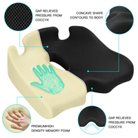 SUREWALHOME grand coussin de siège à mémoire pour chaise de bureau soulagement de la pression sciatique et coccyx soulagement de la douleur coussin de siège en mousse