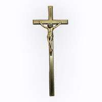 Crucifix antique en laiton 8031 en alliage de zinc pour ornements de cercueil en bois et décoration de croix