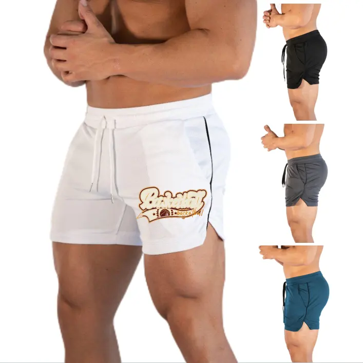 Comfortabele Gym Shorts Heren Meerkleurige Op Maat Gemaakte Shorts Polyester Blanco Basketbal Mesh Gymshorts Voor Heren