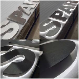 لافتات مضيئة، من الفولاذ المقاوم للصدأ 304، مضاءة بتقنية LED، قابلة للتخصيص، مقاومة للماء - Product Image 2