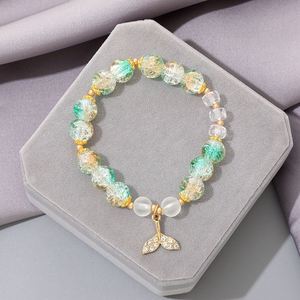 Crystal Blossoming Ice Crack <b>Bead</b> <b>Bracelet</b> for Couples Classmates Gifts Exquisite Handmade Women's Handstring Wholesale - Product Image 5