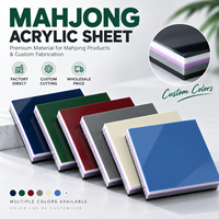 Plaque acrylique GORLDE pour Mahjong, couleur personnalisée, panneau en PMMA Plexiglas pour découpe laser, tuiles de Mahjong, artisanat et accessoires de jeu