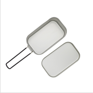 165x95x67mm Camping Outdoor Portable 800ml Aluminum <b>Mess</b> <b>Tin</b> with Folding Handles and Inside Bracket - Product Image 5
