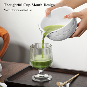 Ensemble de thé matcha traditionnel japonais personnalisé en 7 pièces, livraison rapide, bol gravé, fouet à main en bambou, thé matcha papillon - Product Image 3