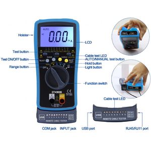 เครื่องวัดมัลติฟังก์ชั่นแบบอัตโนมัติ DT4300B พร้อมสายเคเบิล รีโมทมัลติมิเตอร์ มัลติเทสเตอร์ 200m-600V AC หน้าจอ LCD ขนาด 60x36 มม. - Product Image 2