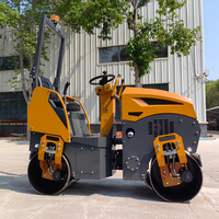 Compacteur routier vibrant à double tambour Storike 1 tonne, efficace, avec moteur hydraulique et roulement, mini-rouleau économe en énergie