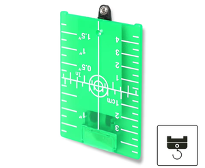 Carte de plaque cible verte <span class=keywords><strong>Huepar</strong></span> avec support pour les niveaux laser à ligne croisée à faisceau vert L'amélioration du laser peut être magnétique/suspendue - Product Image 6