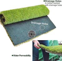 Césped Artificial Ecológico Premium de 15 mm, Suave e Impermeable, para Fútbol al Aire Libre, Putting Green, Paisajismo y Suelos