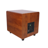 Caisson de basses actif de 10 pouces 300W, basses pures, connexion arbitraire de haut-parleurs actifs avec panneaux M.D.F, boîte en bois