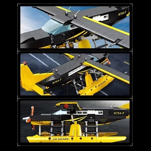 Jie Star JJ9172 Nouveau 2025 <span class=keywords><strong>Cessna</strong></span> 208 Avion Jouet Modèle d'Exposition Éducatif Briques à Petites Particules Cadeaux Ensemble de Blocs de Construction - Product Image 5