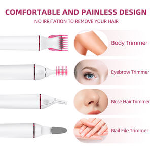 Épilateur électrique multifonctionnel 4 en 1 Tondeuse à sourcils indolore pour le corps, le visage, le nez et les sourcils Tondeuse pour femmes - Product Image 1