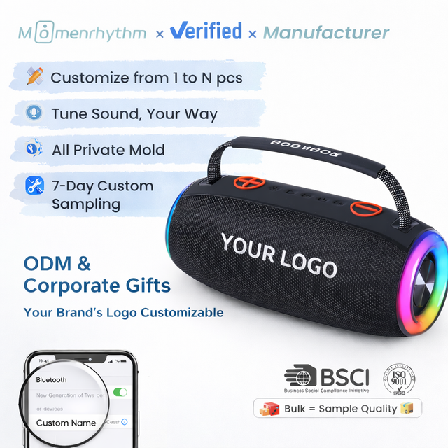 Printed Speaker Stereo Surround Sound Deep Bass Fast Stable Connection Easy Pairing for Home Party
