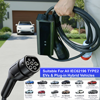 Chargeur EV portable 11 kW 22 kW avec tension d'entrée triphasée 400 V et monophasée 220 V