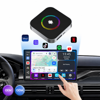 Adaptador Inalámbrico CarPlay Android Auto Playaibox 4G+32GB Android 15 Magic Box con Acceso Completo a Google Play, Descarga de Aplicaciones de Streaming