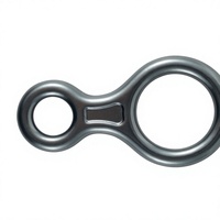 MingPin MP-8ZH-001 Dispositivo di Discesa a Forma di 8 in Alluminio 6082, Capacità di Carico 150kg, 2 Anelli a D, Regolazione Scorrevole per Arrampicata in Alta Quota