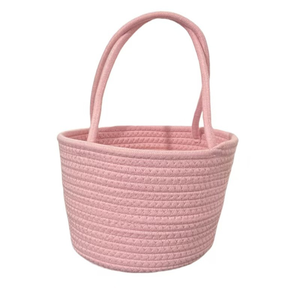 Cesta de Páscoa Personalizada de Grande Capacidade em Estampa Xadrez, Cesta de Caça aos Ovos com Tema de Coelho para Crianças - Product Image 4