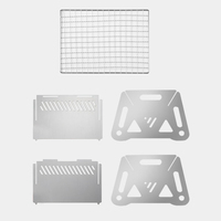 Usine Vente En Plein Air Barbecue Pliant Grill Portable Jardin En Acier Inoxydable Camping BBQ Four À Charbon De Bois Poêle Amovible