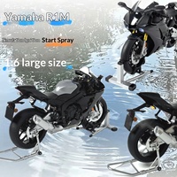 Modèle de moto Yamaha R1M en métal, extra large, à l'échelle 1:5, avec simulation dynamique de pulvérisation de feu électrique, ornement de bureau